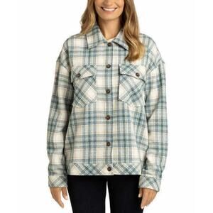 Boston Traders Plaid Jacket Blue Womens Size Small